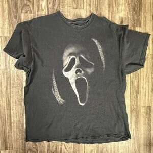 Ghostface Scream Horror Movie Graphic Tee Black 100% Cotton Unisex